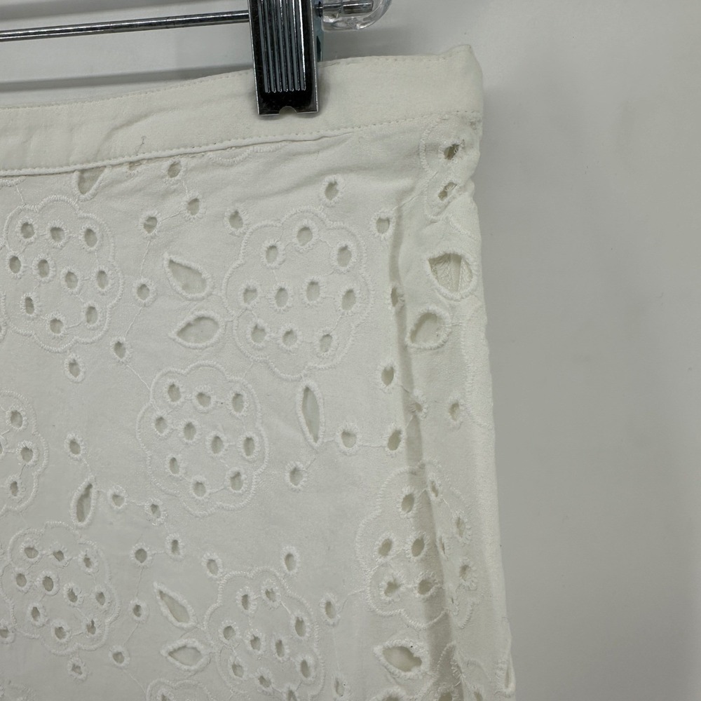 Boden Eyelet Cotton A Line Skirt White 12R NWT - Picture 3 of 5
